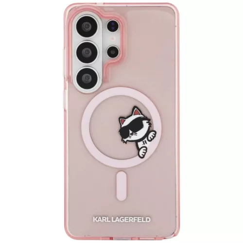 Samsung Galaxy S26 Ultra Karl Lagerfeld IML Peekaboo Choupette MagSafe tok rózsaszín