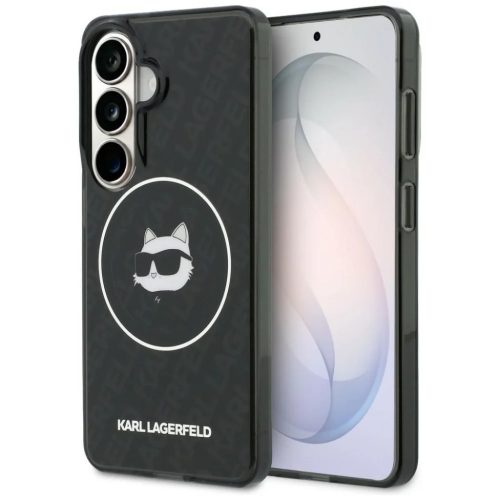 Samsung Galaxy S26 Karl Lagerfeld IML Repeated Choupette MagSafe tok fekete