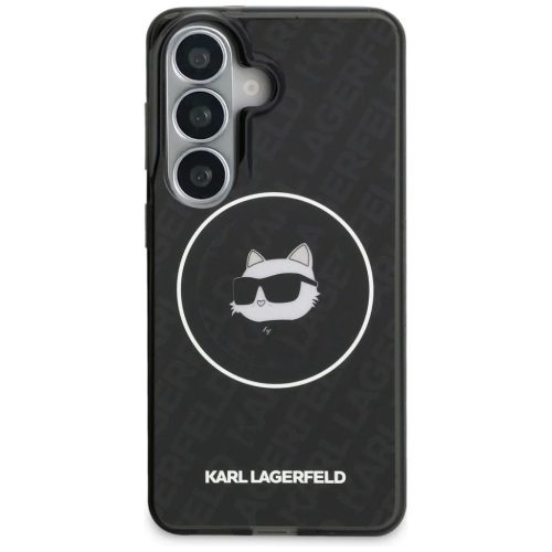 Samsung Galaxy S26 Karl Lagerfeld IML Repeated Choupette MagSafe tok fekete