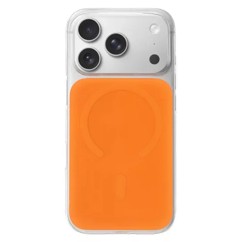 Fényes Magsafe tok iPhone 16 Pro narancs tok