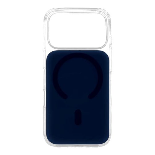 Fényes Magsafe iPhone 15 Pro Max tok sötétkék