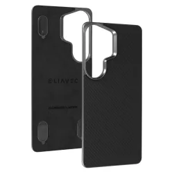   Liavec Carbon Layer Magsafe Aramid Fiber Cover for Samsung Galaxy S26 Ultra black