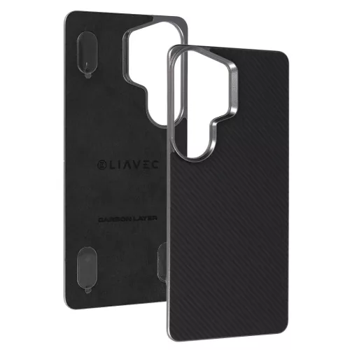 Liavec Carbon Layer Magsafe Aramid Fiber Cover for Samsung Galaxy S26 Ultra black