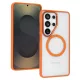 Liavec Soft Case Fémkeret Samsung Galaxy S26 Ultra tok, narancs