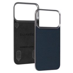   Liavec Carbon Layer Magsafe Aramid Fiber tok iPhone 17 Pro Max kék