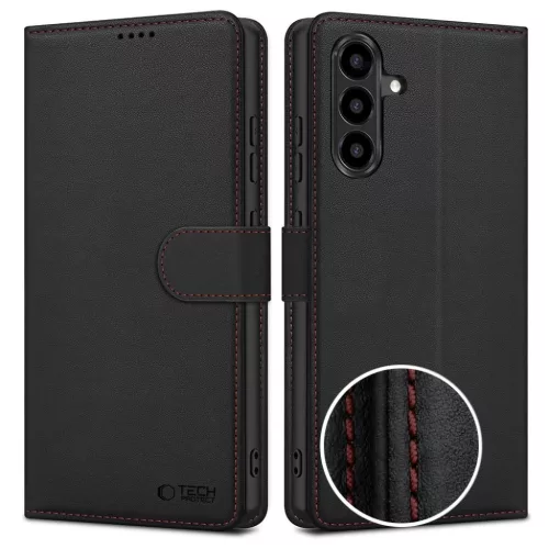Samsung Galaxy A57 5G Tech-protect Wallet tok Fekete/Piros