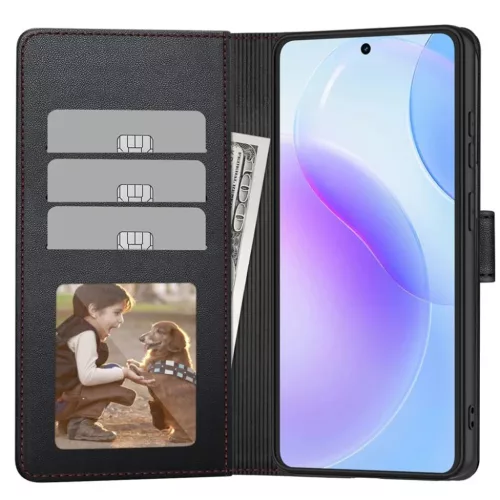 Samsung Galaxy A57 5G Tech-protect Wallet tok Fekete/Piros