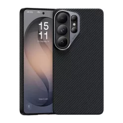   Samsung Galaxy S26 Ultra fekete Benks Mágneses Páncél Air Kevlar Fliptok fém keret 600D (J050) tok
