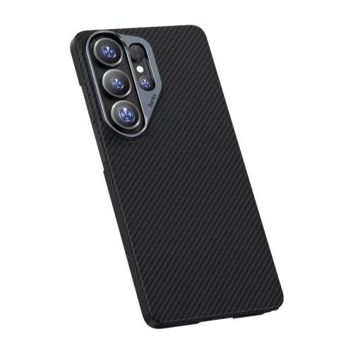 Samsung Galaxy S26 Ultra fekete Benks Mágneses Páncél Air Kevlar Fliptok fém keret 600D (J050) tok