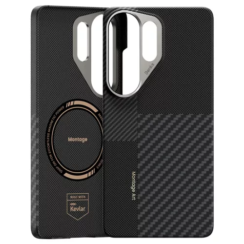 Samsung Galaxy S26 Ultra fekete Benks Montage Mágneses Armor Air Kevlar Tok Fém Kerettel 600D+1500D (F050) tok
