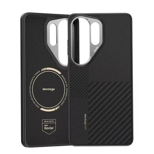 Samsung Galaxy S26 Ultra fekete Benks Montage Magnetic Armor Pro Kevlar Tok Fém Keret 600D+1500D (L050) tok