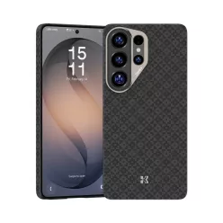   Samsung Galaxy S26 Ultra Fekete Benks Magnetic Armor Air Armor Grid Kevlar Tok Fém Keret 600D (E050)
