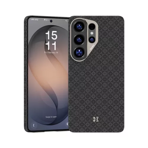 Samsung Galaxy S26 Ultra Fekete Benks Magnetic Armor Air Armor Grid Kevlar Tok Fém Keret 600D (E050)