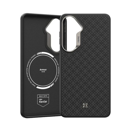 Samsung Galaxy S26 Fekete Benks Magnetic Armor Pro Armor Grid Kevlar Tok Fém Keret 600D (H048) tok