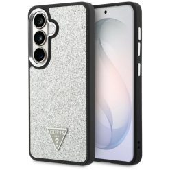 Samsung Galaxy S26 Guess Fixed Glitter Triangle ezüst tok