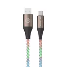 Blavec Kábel Neon - USB to Type-C - QC 3.0 60W 3A 1 méter (CNE-UC3L1) világító RGB