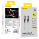 Blavec Kabel Neon - TYP C na Typ C - PD 60W 3A 1 méter (CNE-CC3L1) világító RGB kábel