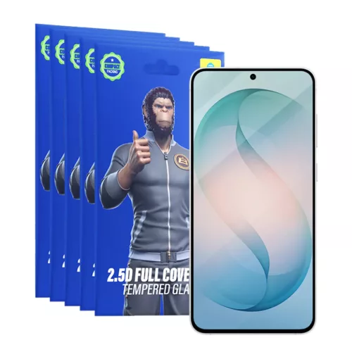 Blueo - 2.5D Silk Teljes Fedésű HD Üveg (5 darabos) - Samsung Galaxy S26 Plus - Fekete - üvegfólia üvegfólia