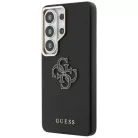 Samsung Galaxy S26 Ultra Guess Grained Big 4G Metal Logo fekete tok