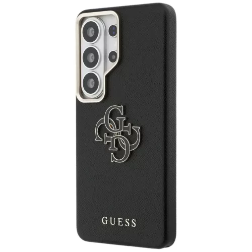 Samsung Galaxy S26 Ultra Guess Grained Big 4G Metal Logo fekete tok