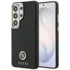 Samsung Galaxy S26 Ultra Guess 4G Strasszköves Kerek Logós MagSafe tok fekete