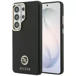   Samsung Galaxy S26 Ultra Guess 4G Strasszköves Kerek Logós MagSafe tok fekete