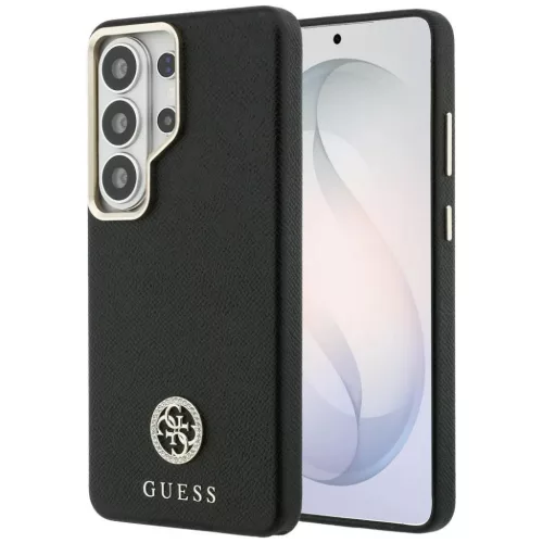 Samsung Galaxy S26 Ultra Guess 4G Strasszköves Kerek Logós MagSafe tok fekete