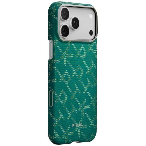 iPhone 17 Pro Max PITAKA Ultra-Slim Monogram MagSafe tok arany zöld