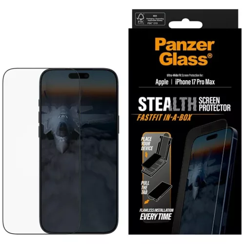 iPhone 17 Pro Max PanzerGlass Stealth Ultra-Wide Fit Fastfit üvegfólia