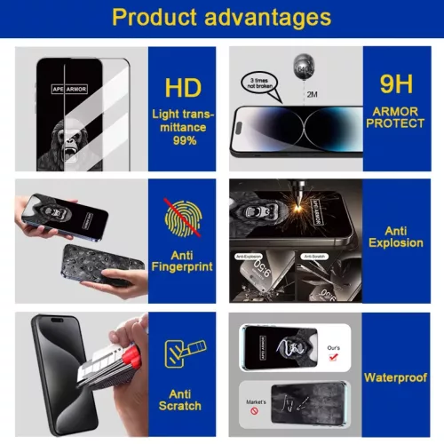 iPhone 17 Pro üvegfólia Prémium Apei Armor HD