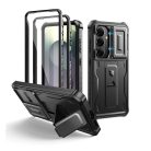 Samsung Galaxy S26 Dexnor tok kihajtható állvánnyal, fekete 360 ütésálló