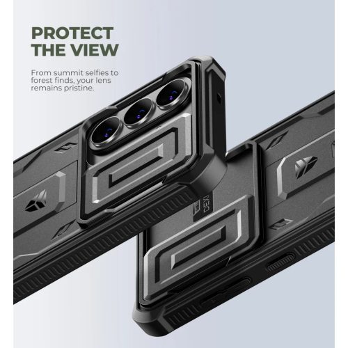 Samsung Galaxy S26 Dexnor tok kihajtható állvánnyal, fekete 360 ütésálló