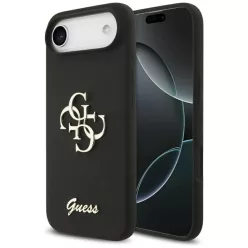 iPhone Air Guess Silicone Big 4G Script fekete tok