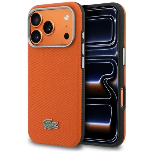 iPhone 17 Pro Max Lacoste Semi Wrap Petit Pique tok narancssárga