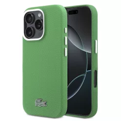   Lacoste PVC Iconic Petit Pique Metal Logo MagSafe tok iPhone 16 Pro Estragon Green tok
