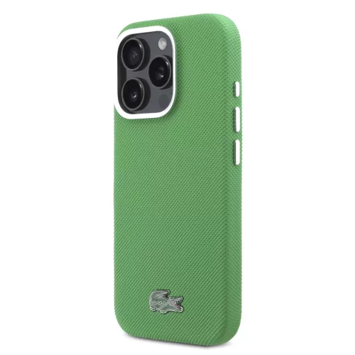 Lacoste PVC Iconic Petit Pique Metal Logo MagSafe tok iPhone 16 Pro Estragon Green tok