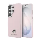 Karl Lagerfeld Grained PU Leather K&CH Heads Mágneses tok Samsung Galaxy S26 Ultra Pink
