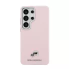 Karl Lagerfeld Grained PU Leather K&CH Heads Mágneses tok Samsung Galaxy S26 Ultra Pink
