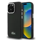 Lacoste PVC Iconic Petit Pique Metal Logo MagSafe tok iPhone 16 Pro fekete