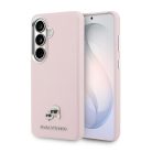 Karl Lagerfeld Grained PU Leather K&CH Heads Mágneses Samsung Galaxy S26 tok Rózsaszín tok