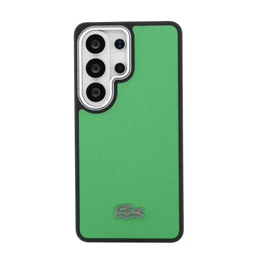 Lacoste Petit Pique Metal Logo Mágneses tok Samsung Galaxy S26 Ultra számára Estragon Zöld