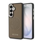 Guess PU Perforated 4G Logo Mágneses tok Samsung Galaxy S26 Barna tok