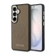 Guess PU Perforated 4G Logo Mágneses tok Samsung Galaxy S26 Barna tok