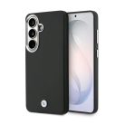 BMW Signature PU bőr fém logós mágneses tok Samsung Galaxy S26-hoz fekete tok