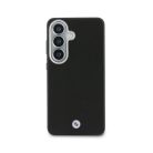 BMW Signature PU bőr fém logós mágneses tok Samsung Galaxy S26-hoz fekete tok