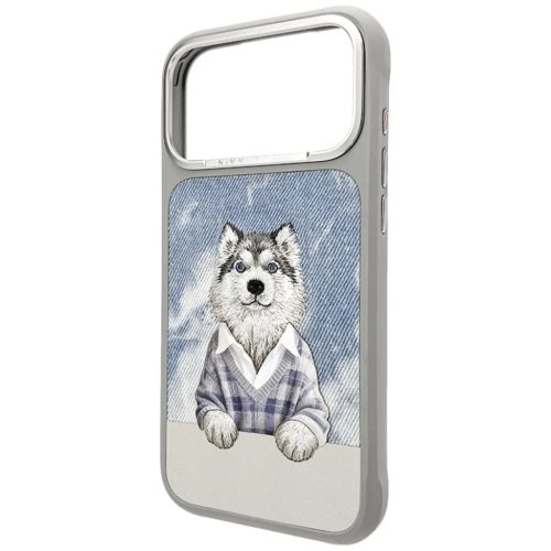 iPhone 17 Pro Max Nimmy Gentle Pets Series Dog tok szürke,