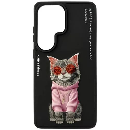 Samsung Galaxy S26 Ultra Etui Nimmy Glasses Cool Cat fekete tok
