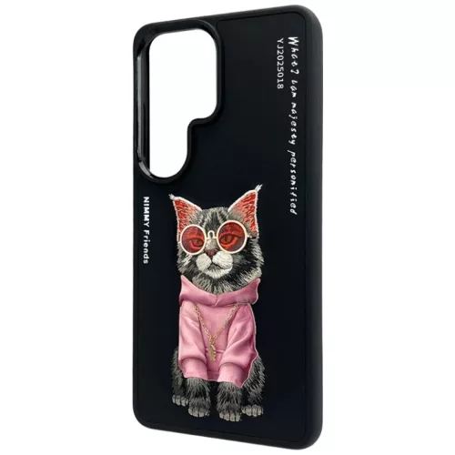 Samsung Galaxy S26 Ultra Etui Nimmy Glasses Cool Cat fekete tok