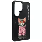 Samsung Galaxy S26 Ultra Etui Nimmy Glasses Cool Cat fekete tok