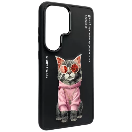 Samsung Galaxy S26 Ultra Etui Nimmy Glasses Cool Cat fekete tok